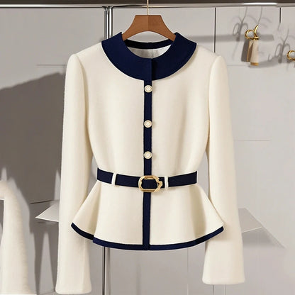 High-end Slim-fit Lazy Jacket Women's Autumn Winter 2025 New Fashion Knit Coat Top with Waistline Single-breasted Luxury Outwear 🧥✨💖