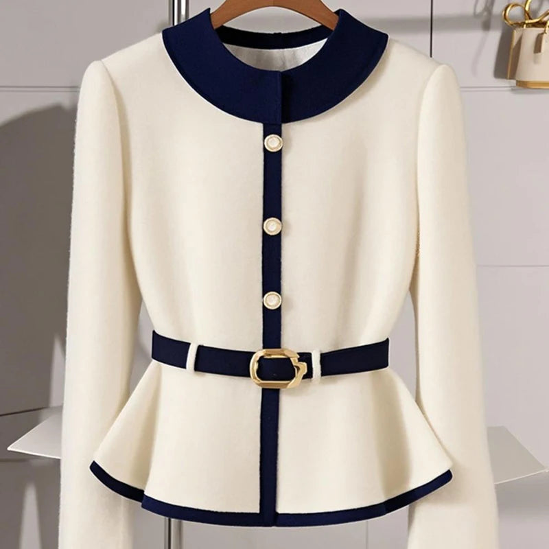 High-end Slim-fit Lazy Jacket Women's Autumn Winter 2025 New Fashion Knit Coat Top with Waistline Single-breasted Luxury Outwear 🧥✨💖