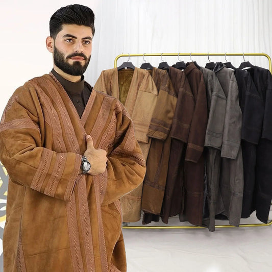 Men Arabian Cloak Thobe Eid Abaya Muslim Arab Saudi Jubba Long Robe Modest Uniform Mens Traditional Dishdasha Morocco Abayas 👨‍🦱🫄👳🏽‍♂️