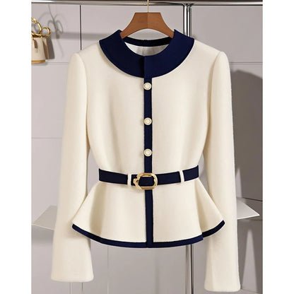 High-end Slim-fit Lazy Jacket Women's Autumn Winter 2025 New Fashion Knit Coat Top with Waistline Single-breasted Luxury Outwear 🧥✨💖